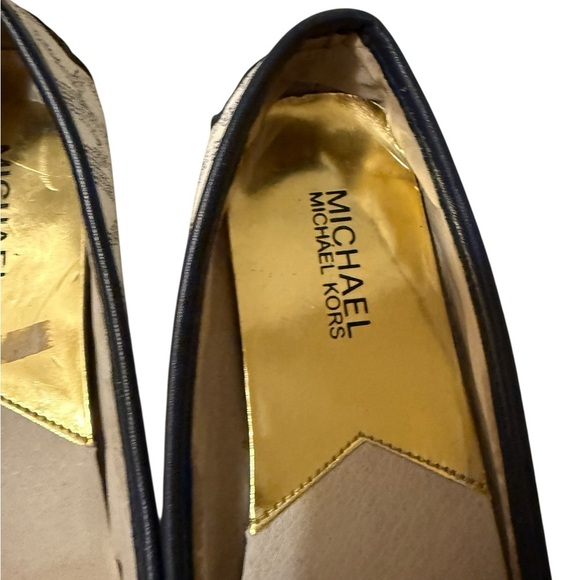 Michael Kors Beige and Black Loafers - Picture 7 of 10